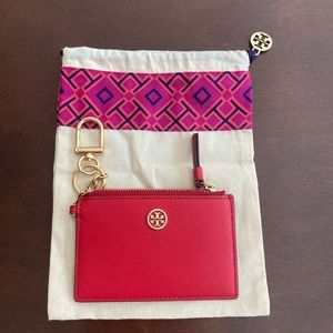 Tory Burch Robinson Red Card Case Key Ring